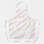 Tablier Blanc rose poster de animal (Recto)