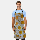 Tablier Blancs : Beau Arrière - plan Floral (Porté)