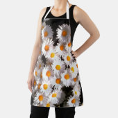 Tablier Blancs Brillants Sur Art Floral Noir (Insitu)