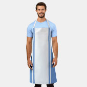 Tablier Blancs Chic Large Blancs De Course Bleu Clair Arêt (Porté)