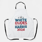 Tablier Blancs pour Harris-Élection 2024 (Recto)