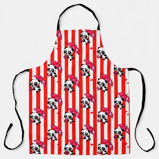 Tablier Blancs rouges mignons (Recto)