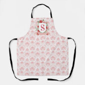 Tablier Blason de vacances Grandmillennial | Monogramme de (Recto)