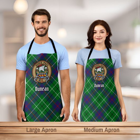 Tablier Blason du clan Duncan sur tartan