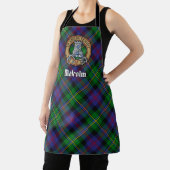 Tablier Blason du clan Malcolm sur tartan (Insitu)