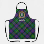 Tablier Blason du clan Malcolm sur tartan (Recto)