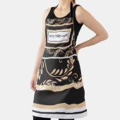 Tablier Blé moderne traditionnel noir et cupe Shabbos (Insitu)