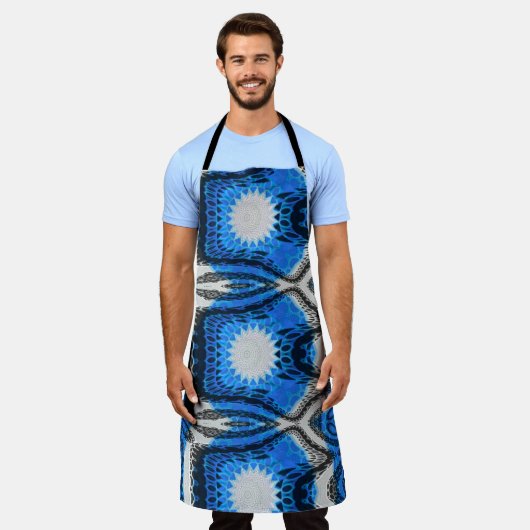 Tablier Bleu atomique (Porté)