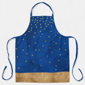 Tablier Bleu avec des étoiles dorées (Recto)