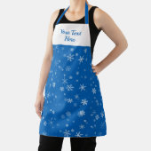 Tablier Bleu blanc Snowflake Motif Noël  (Insitu)