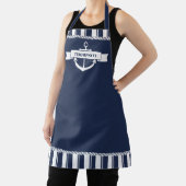 Tablier Bleu Bleu Bleu Blancs Nom de l'Ancre (Insitu)