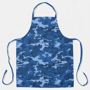 Tablier bleu camouisé