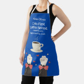 Tablier Bleu Cats First Coffee Second Cat Mom Paws (Insitu)