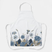 Tablier Bleu Dahlias Cornflower (Recto)