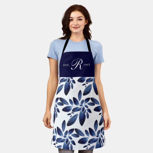 Tablier Bleu de la Marine Monogramme (Porté)