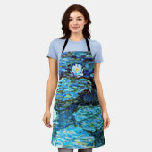 Tablier Bleu des nénes d'eau par Monet (Porté)