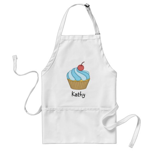 Tablier Bleu deux ton Cupcake Apron (Devant)