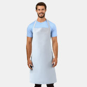 Tablier Bleu doux blanc pastel couleur unie (Porté)