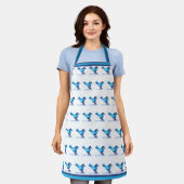 Tablier Bleu du bonheur (Porté)