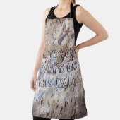 Tablier bleu et beige Abstrait (mur fissuré) (Insitu)