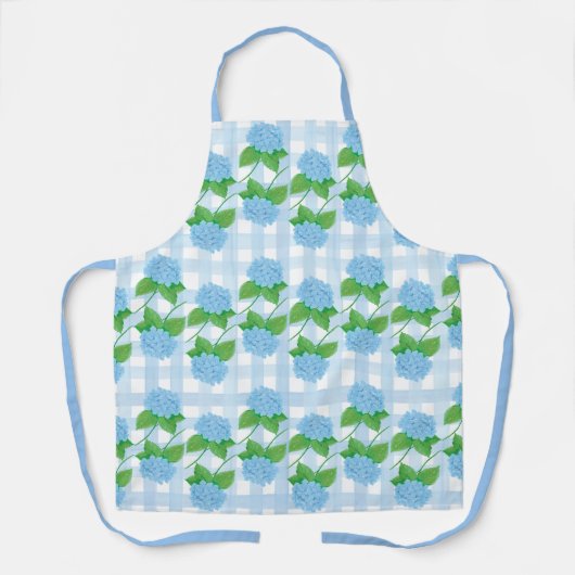 Tablier Bleu et blanc du grand-millénaire Hydrangea Apron (Recto)
