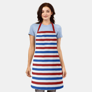 Tablier Bleu et blanc patriotique