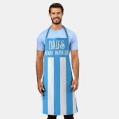 Tablier Bleu et blanc très populaire (Porté)