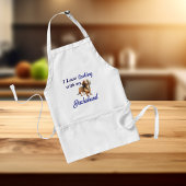 Tablier Bleu et bleu Cuisine Dachshund