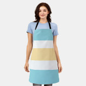 Tablier Bleu Et Jaune (Porté)