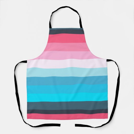 Tablier Bleu et rose Tons (Recto)