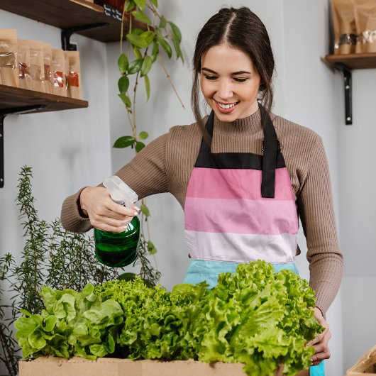 Tablier Bleu et rose Tons