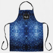 Tablier Bleu foncé foncé brillant parties scintillant scin (Recto)