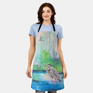 Tablier Bleu Heron Apron