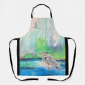 Tablier Bleu Heron Apron (Recto)