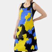 Tablier Bleu Jaune Noir Conception abstraite (Insitu)