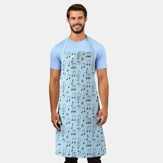 Tablier Bleu juste noté (Porté)