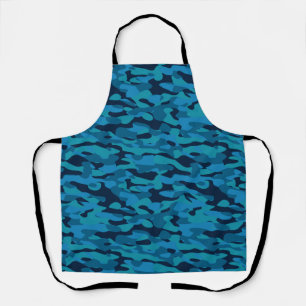 Tablier bleu marine, bleu minuit, bleu sarcelle et camoufl