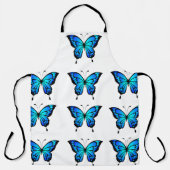Tablier bleu Motif Papillon (Recto)