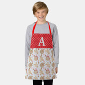 Tablier Bleu Noël Cookies Apron, Petit Apron (Porté)