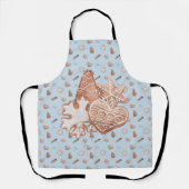 Tablier Bleu Noël Échange de cookies Vote (Recto)