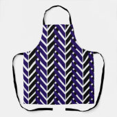 Tablier Bleu noir Chevron Zigzag (Recto)