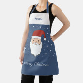 Tablier bleu nuit et Père Noël (Insitu)