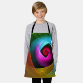 Tablier Bleu orange rose moderne Art Abstrait Motif #24 (Porté)