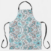 Tablier Bleu Paisley Boho Apron (Recto)
