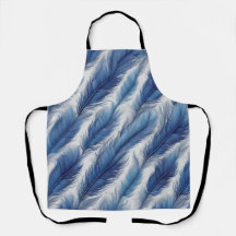 Bleu Plumes Motif