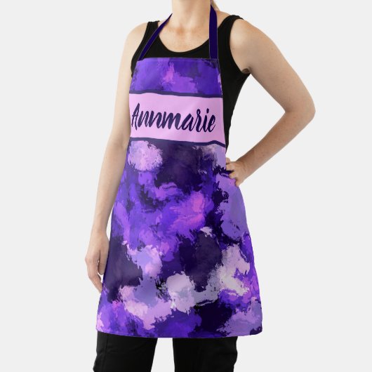 Tablier Bleu pourpre et formes Abstraites Cool (Insitu)
