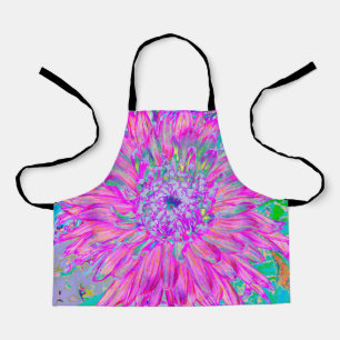 Tablier Bleu rose et violet cool Artsy Dahlia Bloom