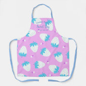 Tablier Bleu rose fraise (Recto)