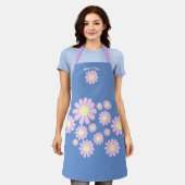 Tablier Bleu rose pâle (Porté)