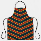 Tablier Bleu rouge Chevron Stripes Planche à découper (Recto)
